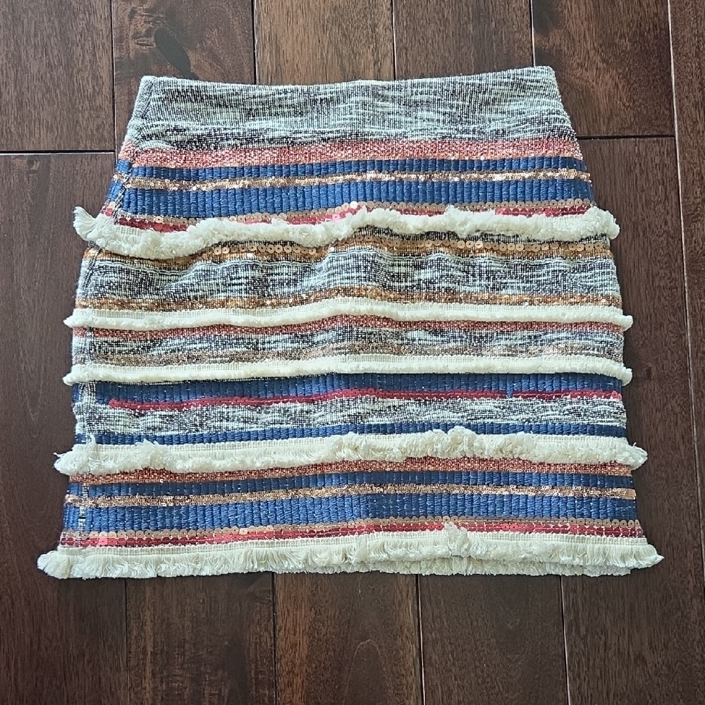 Anthropologie Moulinette Soeurs Multicolor Striped Pencil Skirt